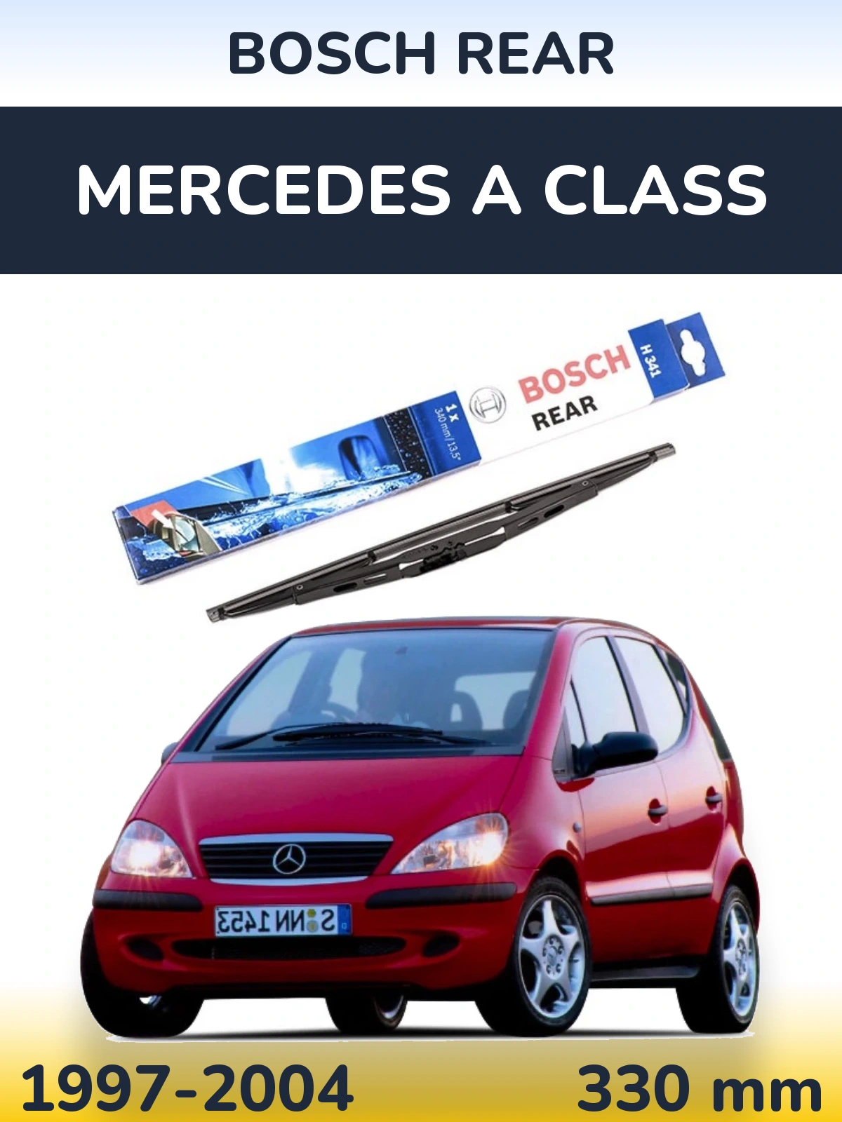 Rear wiper blade BOSCH Rear 340 mm for Mercedes A Class 1997-2004