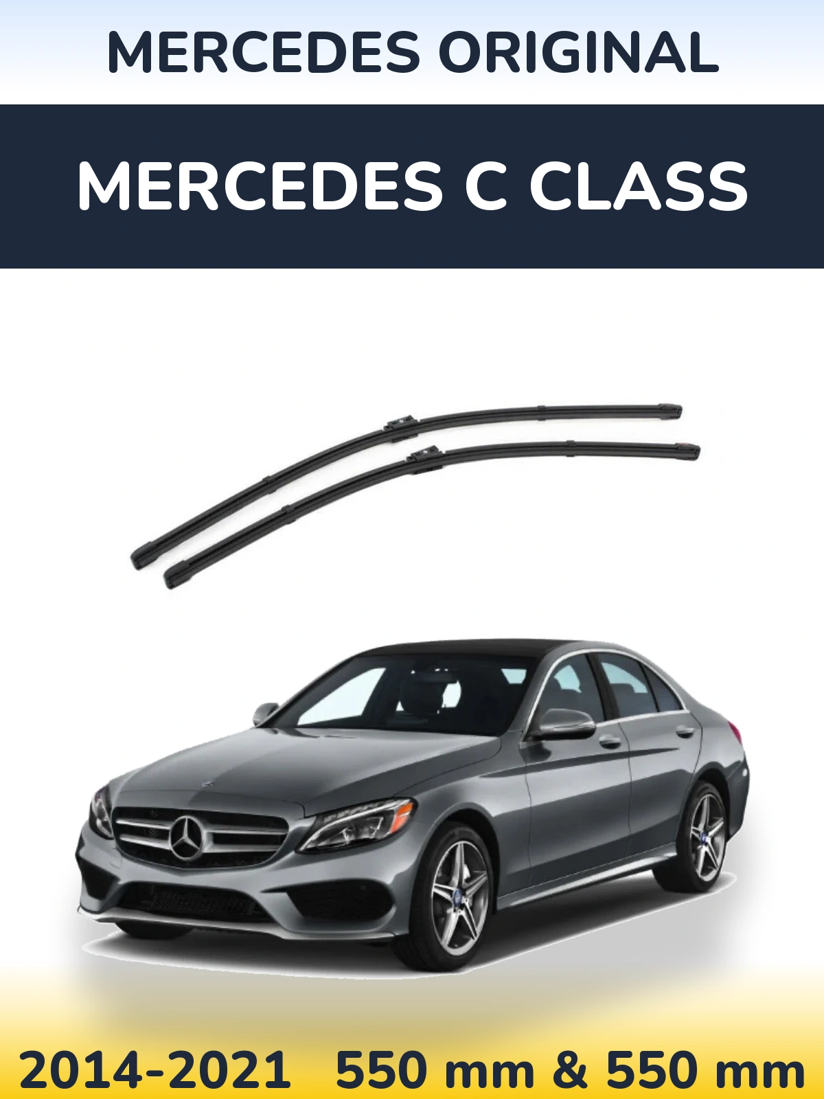 Комплект передних дворников Mercedes OEM Mercedes Original 550 & 550 мм для Mercedes C Class 2014-2021