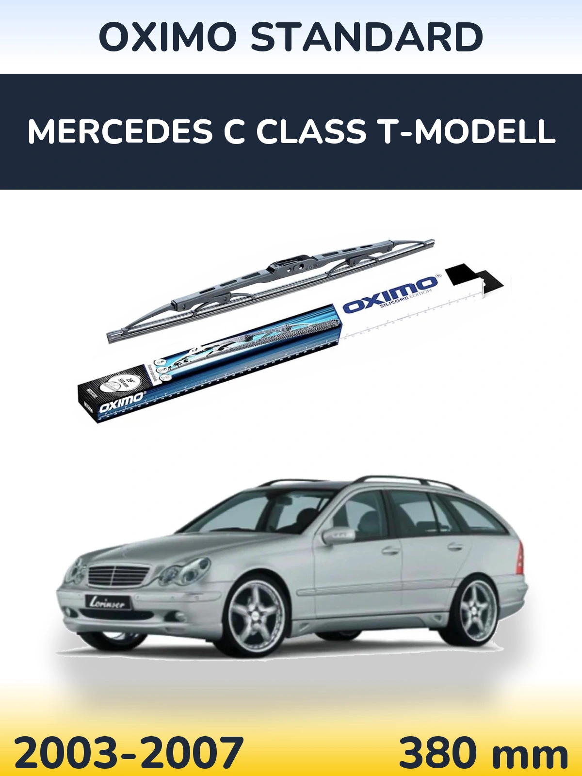 Rear wiper blade Oximo Standard 375 mm for Mercedes C Class T-Modelisl 2003-2007