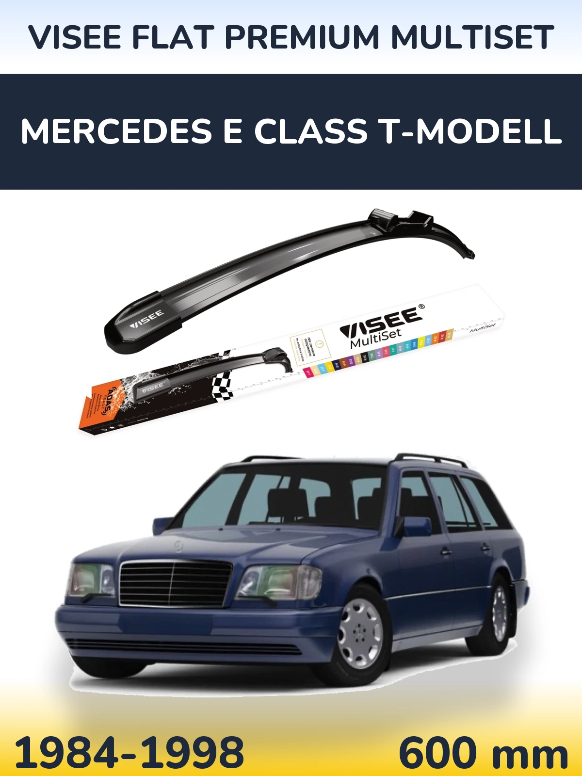 Передний дворник VISEE FLAT PREMIUM MultiSet 600 мм для Mercedes E Class T-Модельl 1984-1998