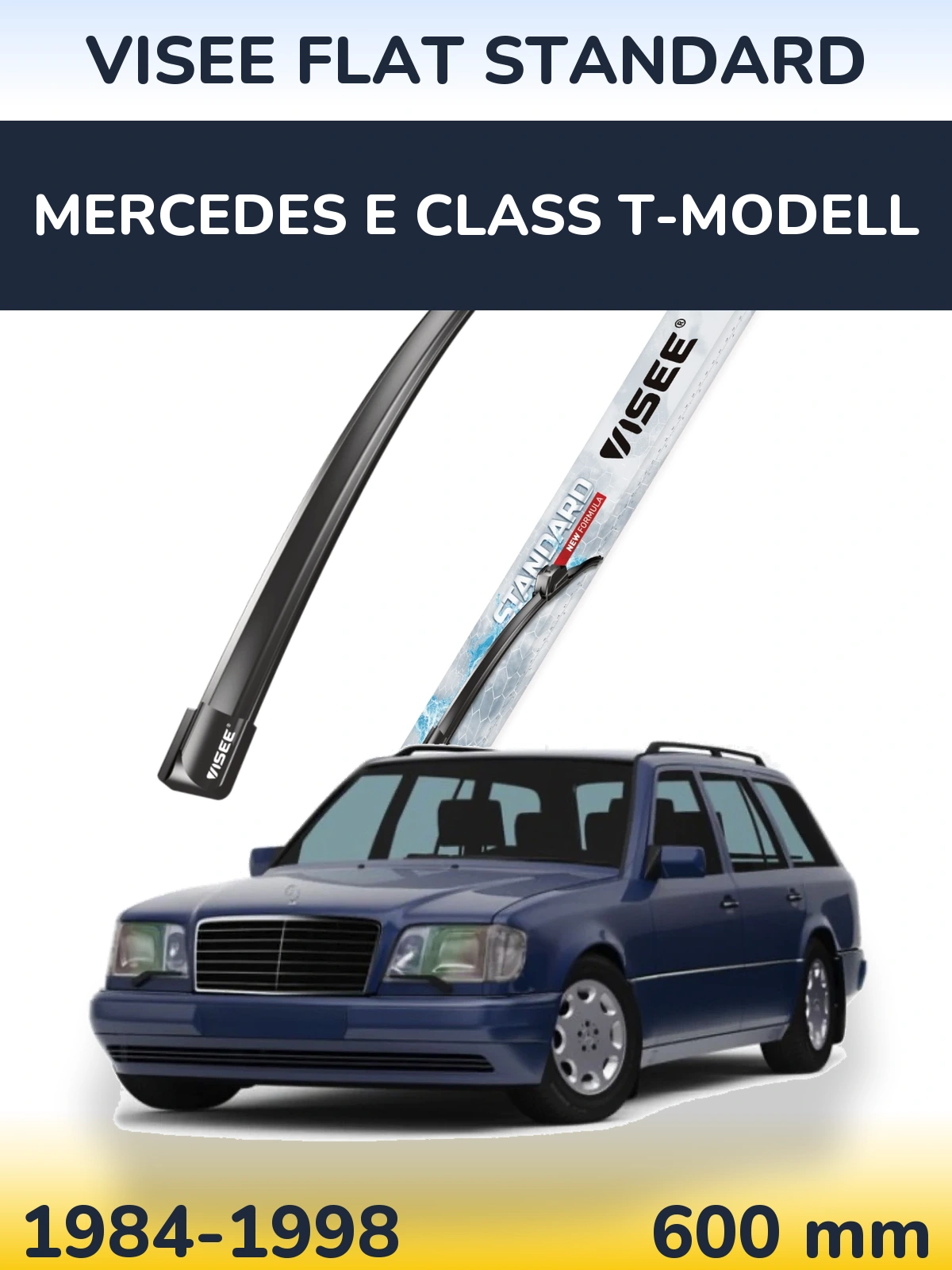 Передний дворник VISEE FLAT STANDARD 600 мм для Mercedes E Class T-Модельl 1984-1998