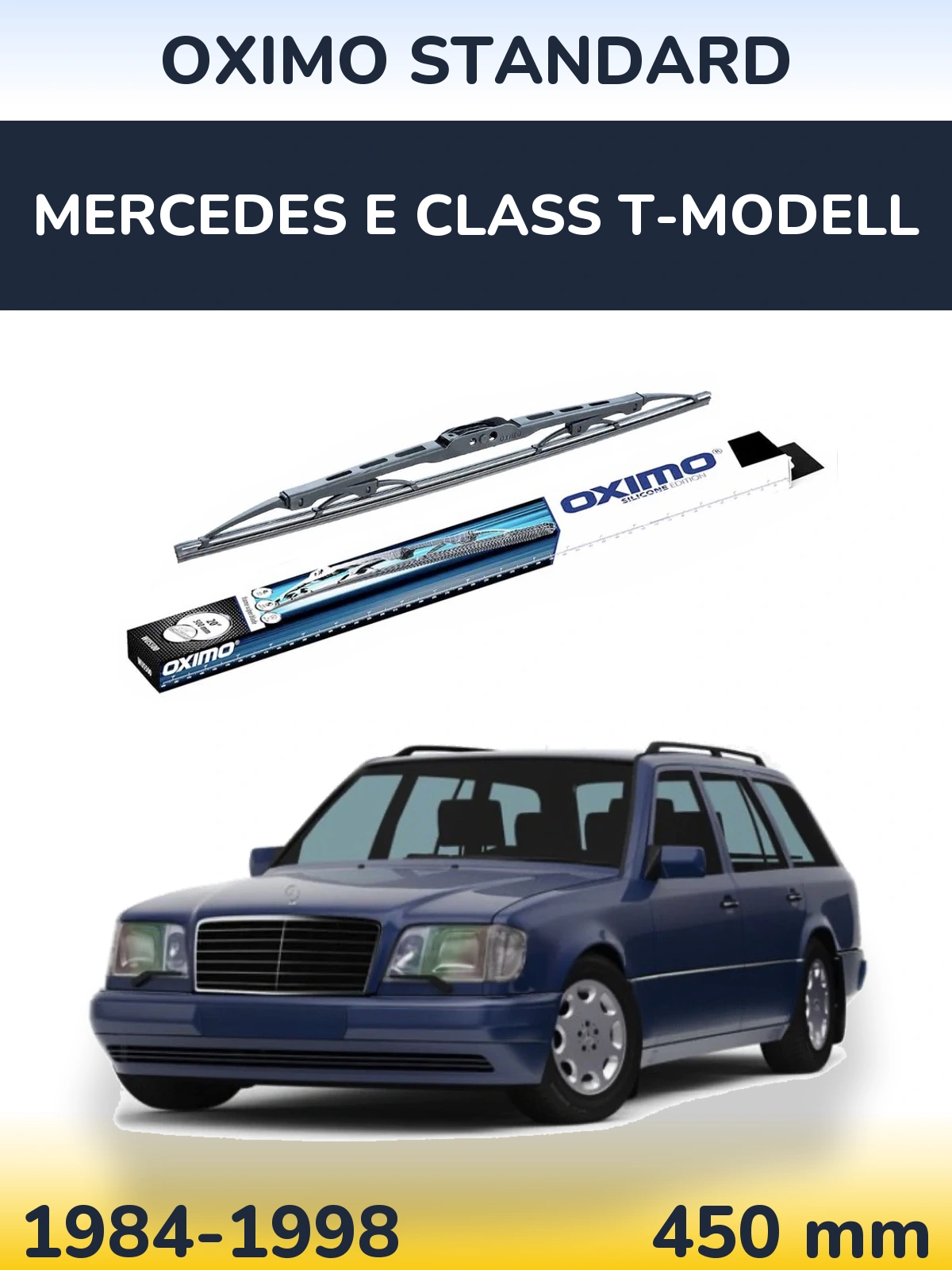 Rear wiper blade Oximo Standard 450 mm for Mercedes E Class T-Modelisl 1984-1998