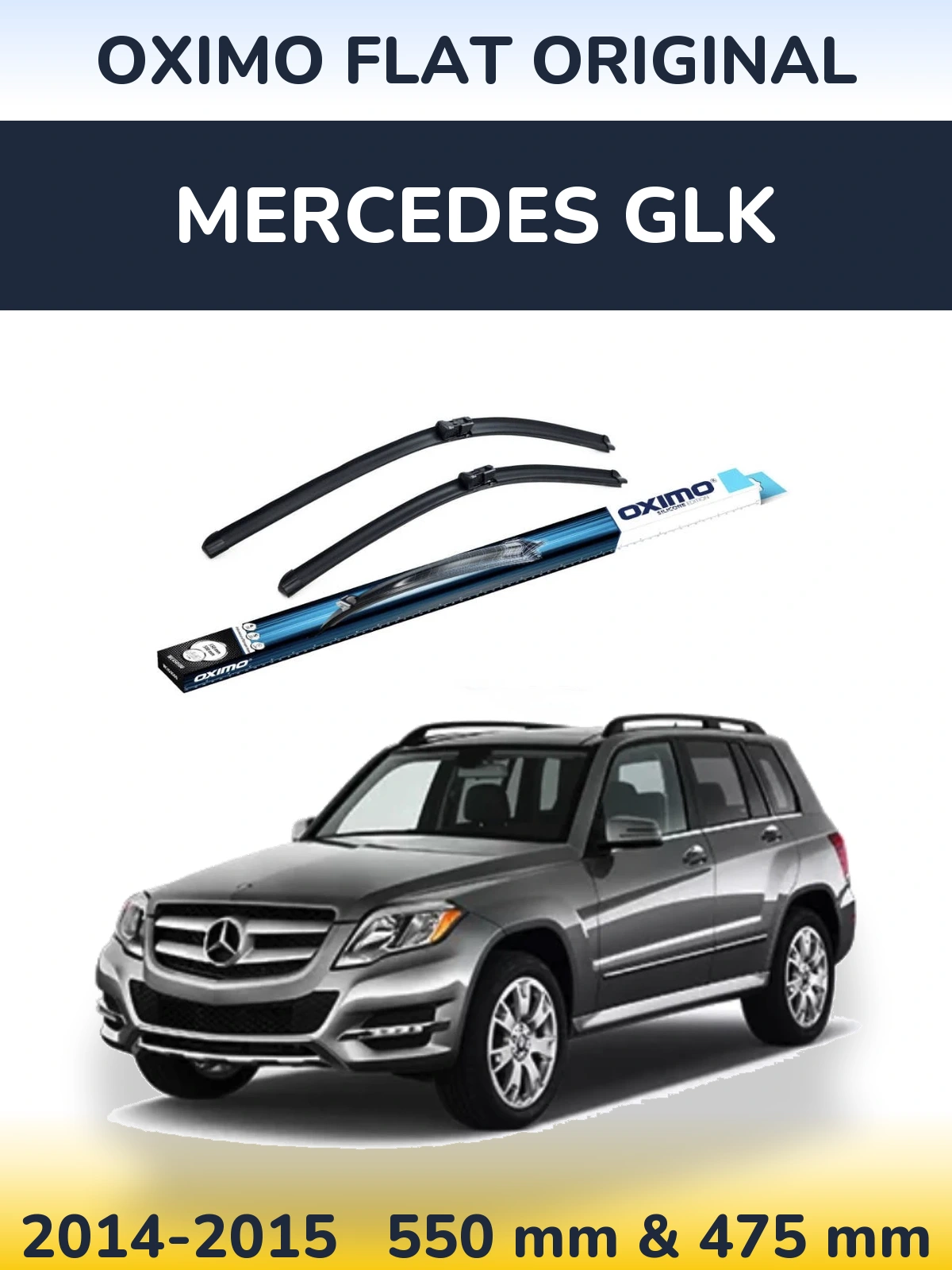 Комплект передних дворников Oximo Flat Original 550 & 500 мм для Mercedes GLK 2014-2015