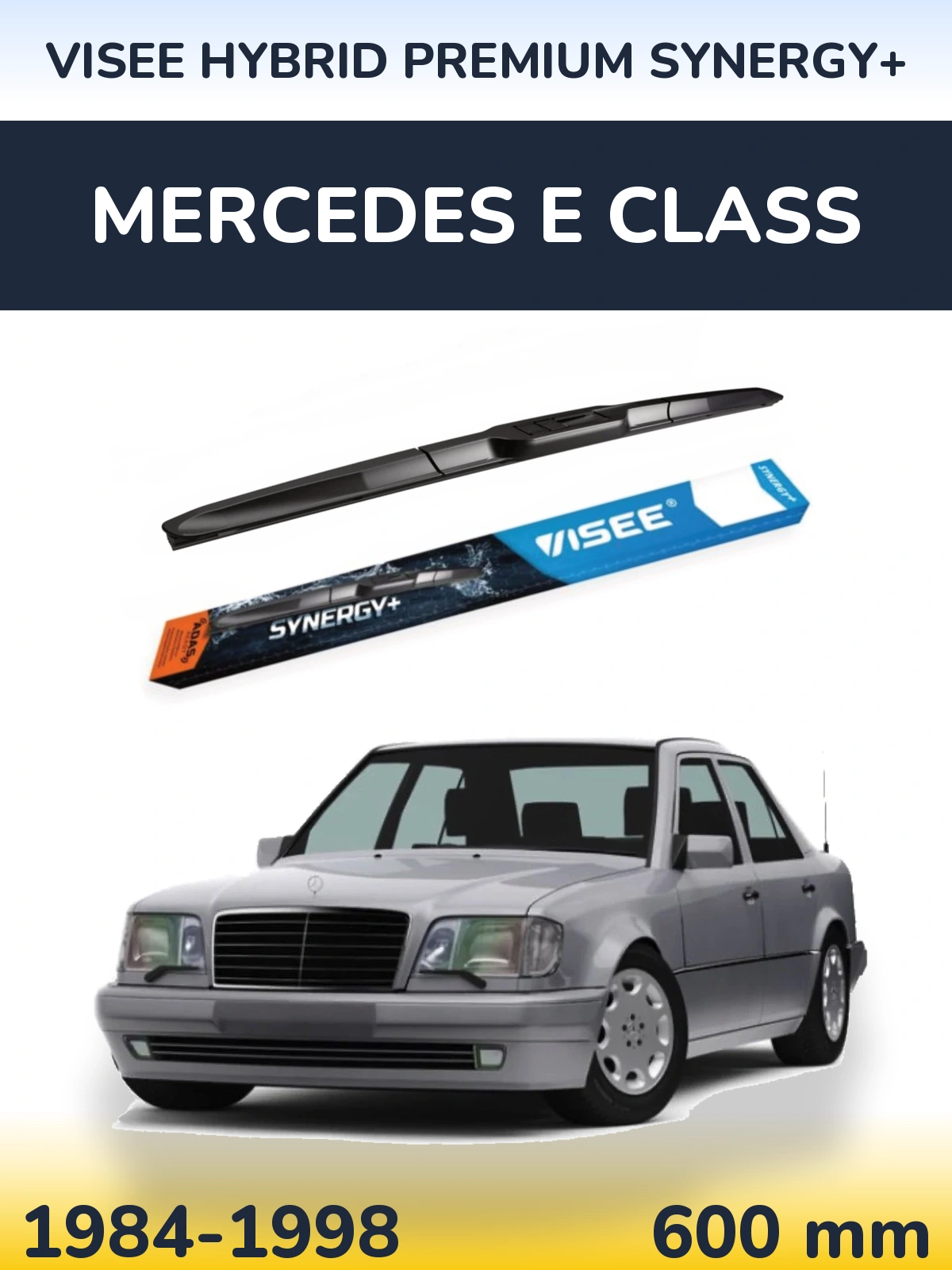 Front wiper blade VISEE HYBRID PREMIUM SYNERGY+ 600 mm for Mercedes E Class 1984-1998