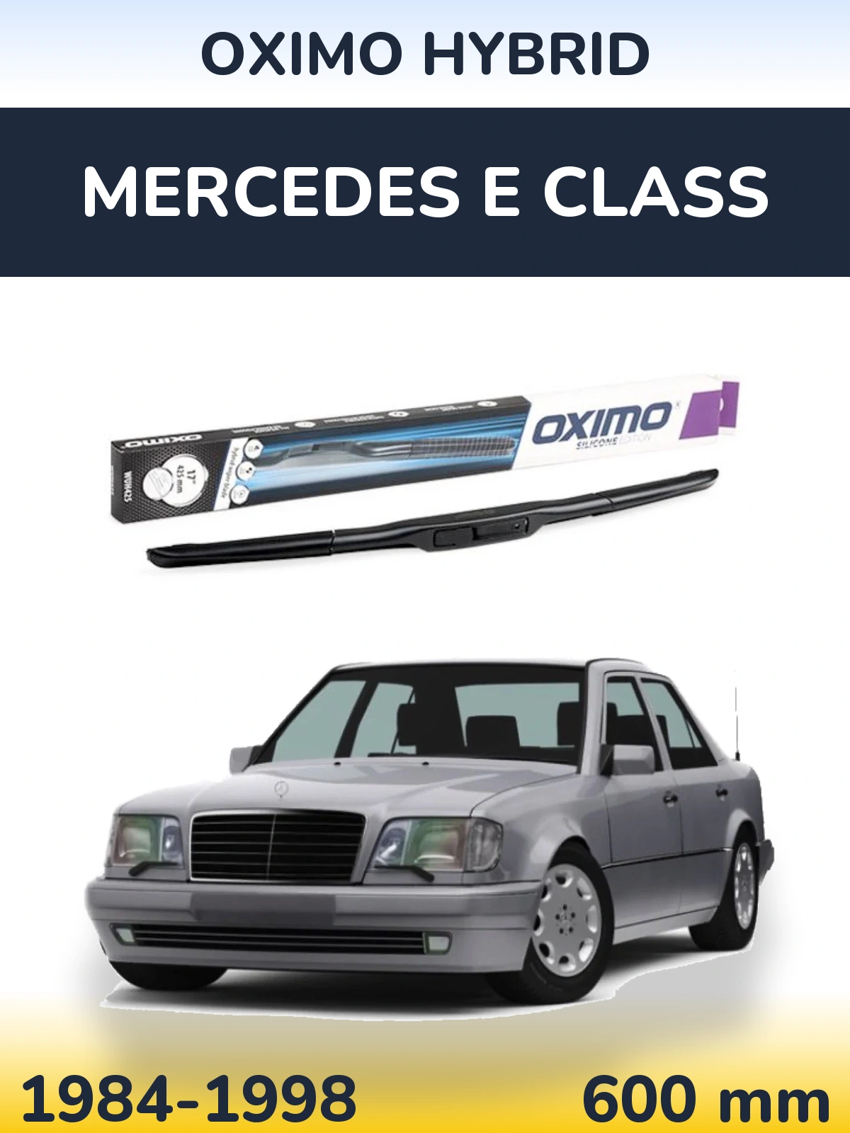 Передний дворник Oximo Hybrid 600 мм для Mercedes E Class 1984-1998