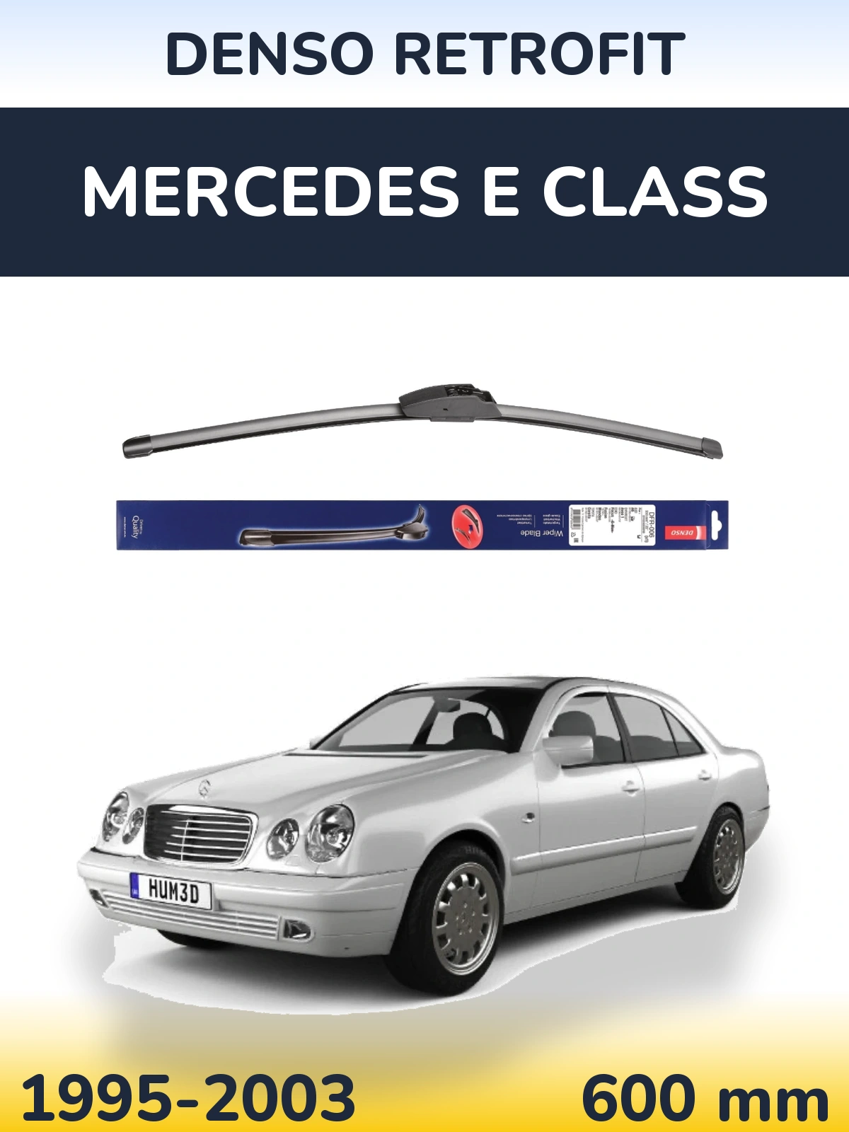 Front wiper blade Denso Retrofit 600 mm for Mercedes E Class 1995-2003
