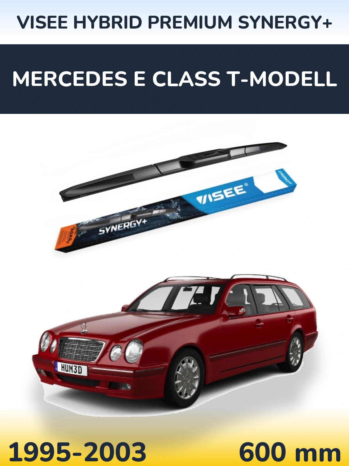 Передний дворник VISEE HYBRID PREMIUM SYNERGY+ 600 мм для Mercedes E Class T-Модельl 1995-2003