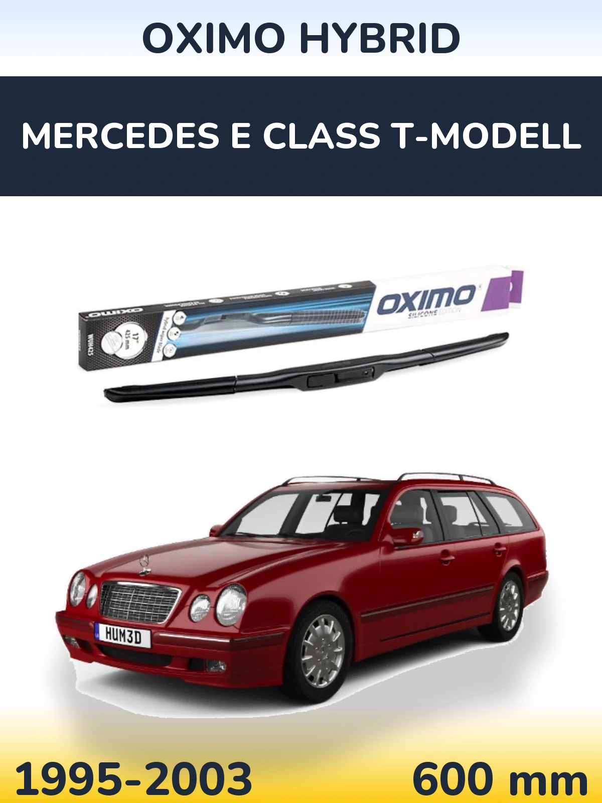 Front wiper blade Oximo Hybrid 600 mm for Mercedes E Class T-Modelisl 1995-2003