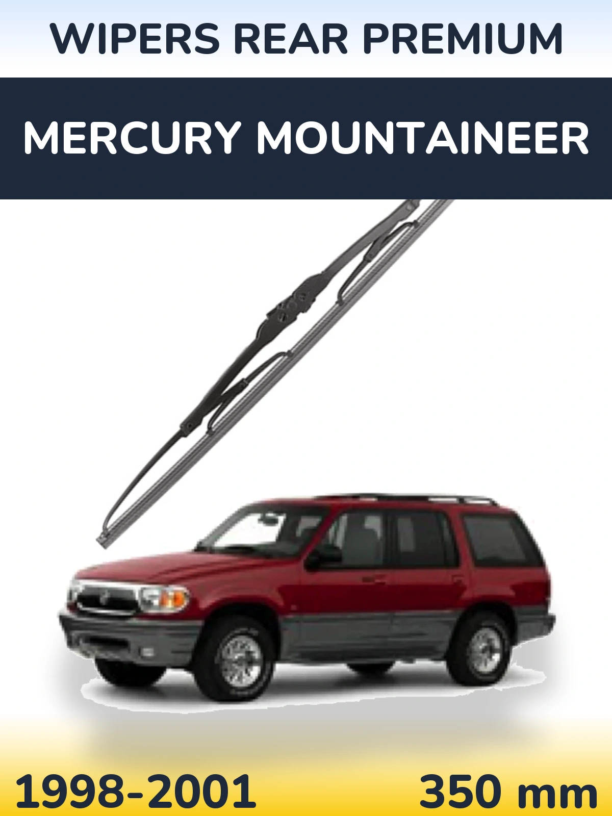 Rear wiper blade WIPERS REAR PREMIUM 350 mm for Mercury Mountaineer 1998-2001