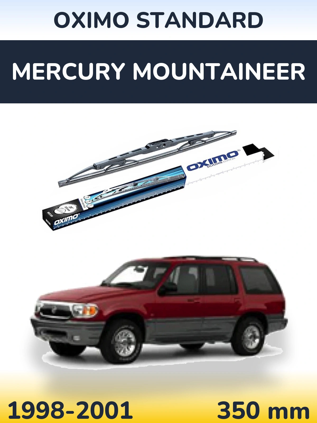 Rear wiper blade Oximo Standard 350 mm for Mercury Mountaineer 1998-2001