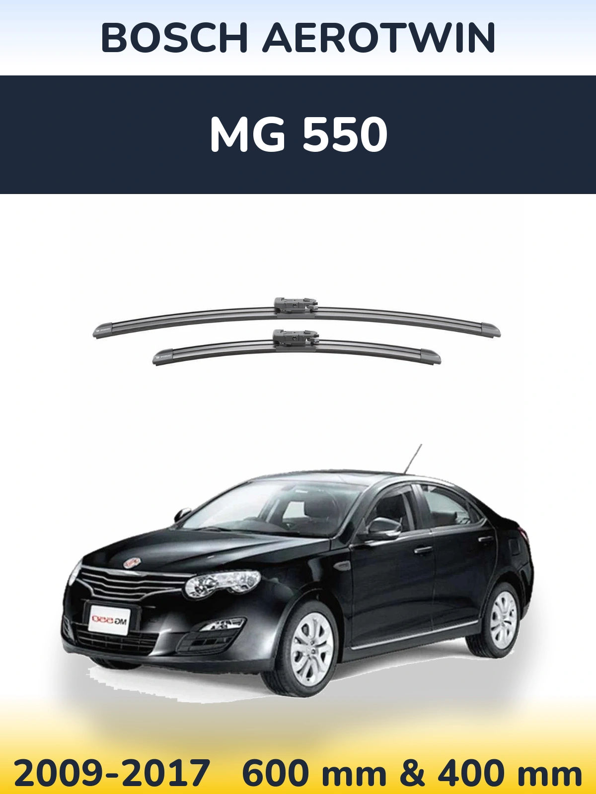 Комплект передних дворников BOSCH AeroTwin 600 & 400 мм для MG 550 2009-2017