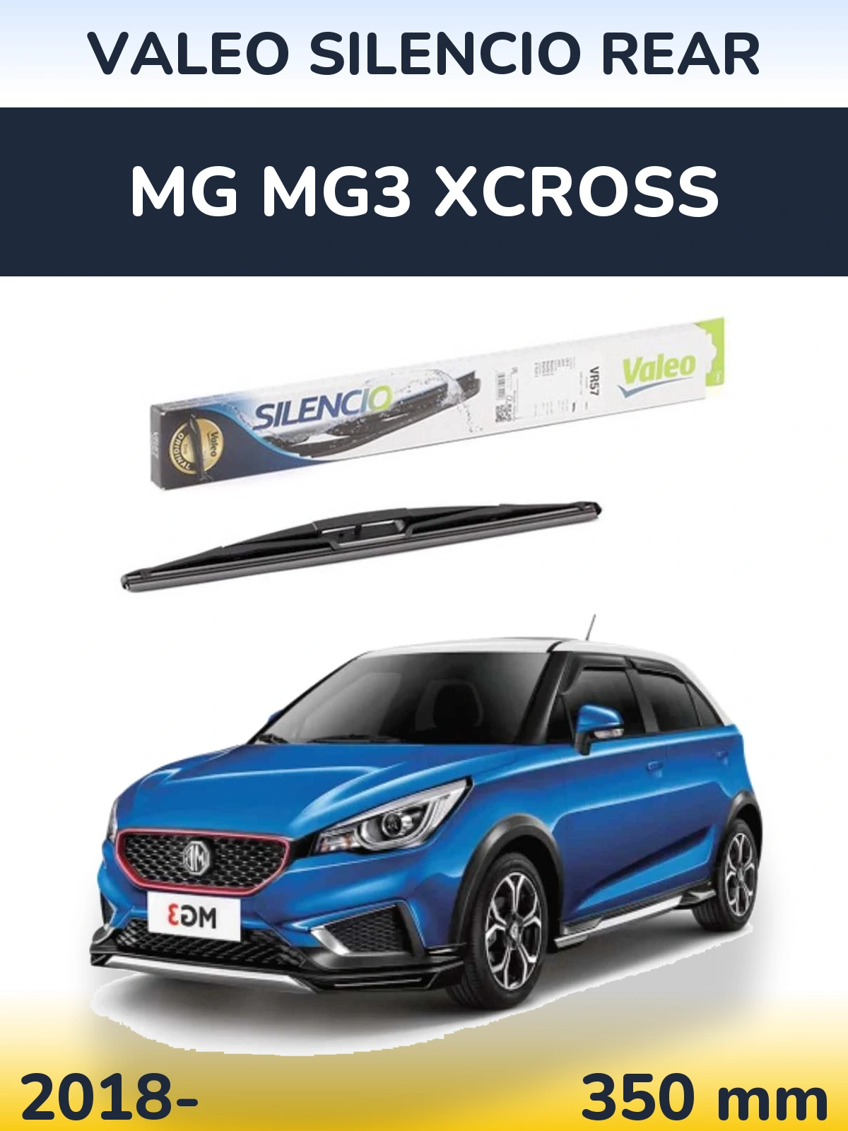 Rear wiper blade Valeo Silencio Rear 345 mm for MG MG3 Xcross 2018-2026