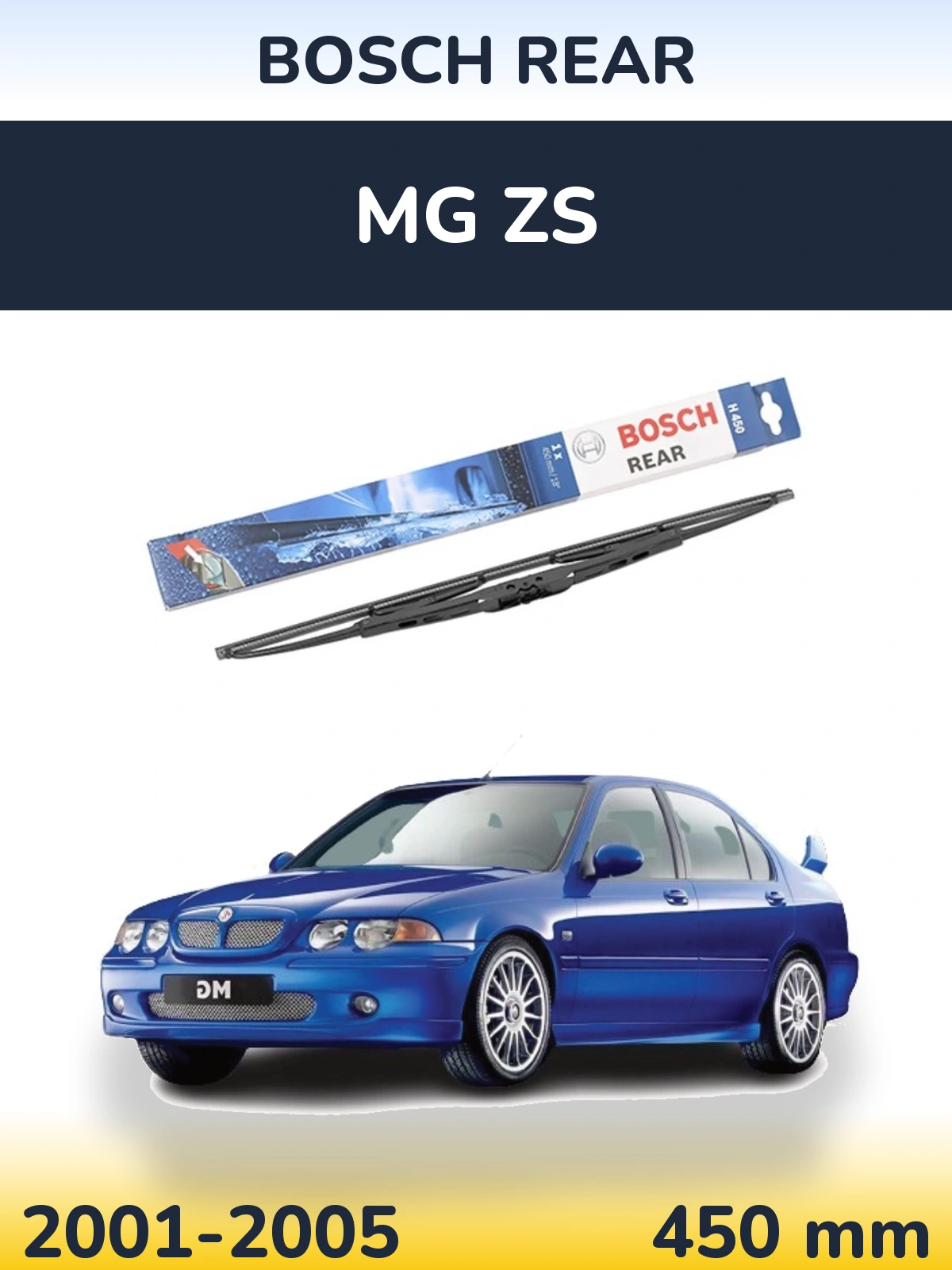 Rear wiper blade BOSCH Rear 450 mm for MG ZS 2001-2005