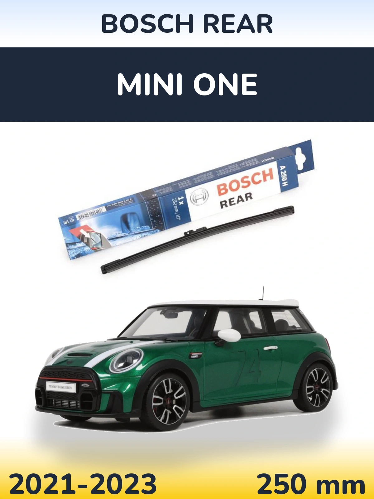 Задний дворник BOSCH Rear 250 мм для MINI One 2021-2023