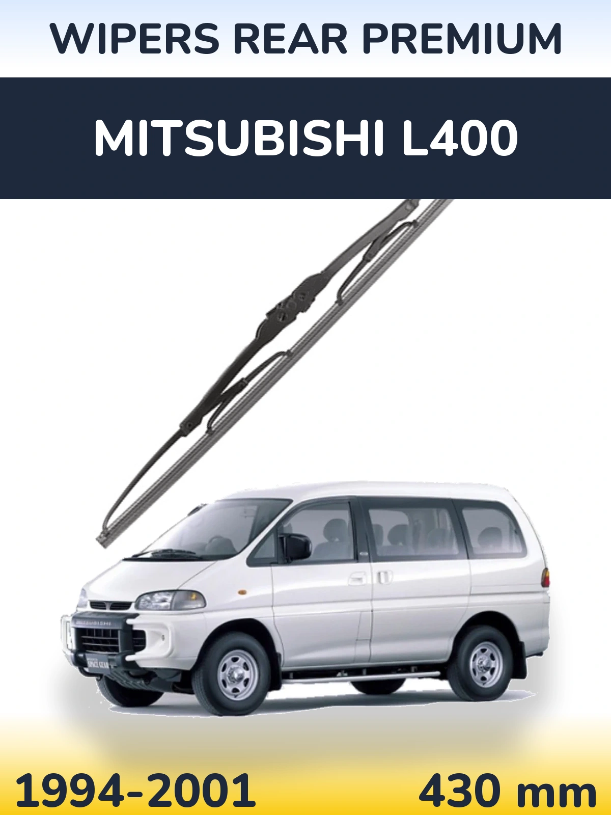 Rear wiper blade WIPERS REAR PREMIUM 430 mm for Mitsubishi L400 1994-2001