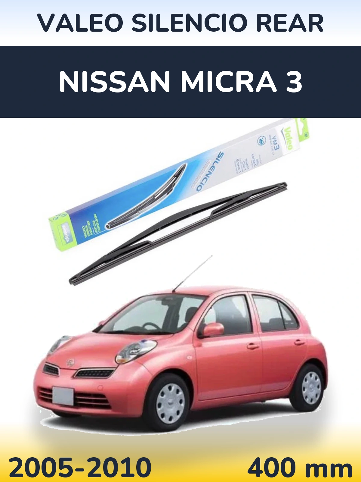 Задний дворник Valeo Silencio Rear 400 мм для Nissan Micra 3 2005-2010