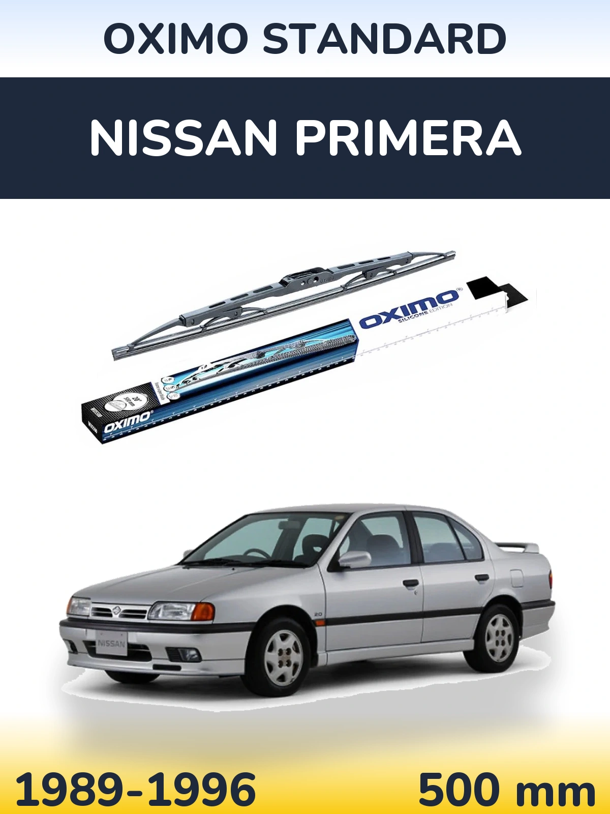 Rear wiper blade Oximo Standard 500 mm for Nissan Primera 1989-1996
