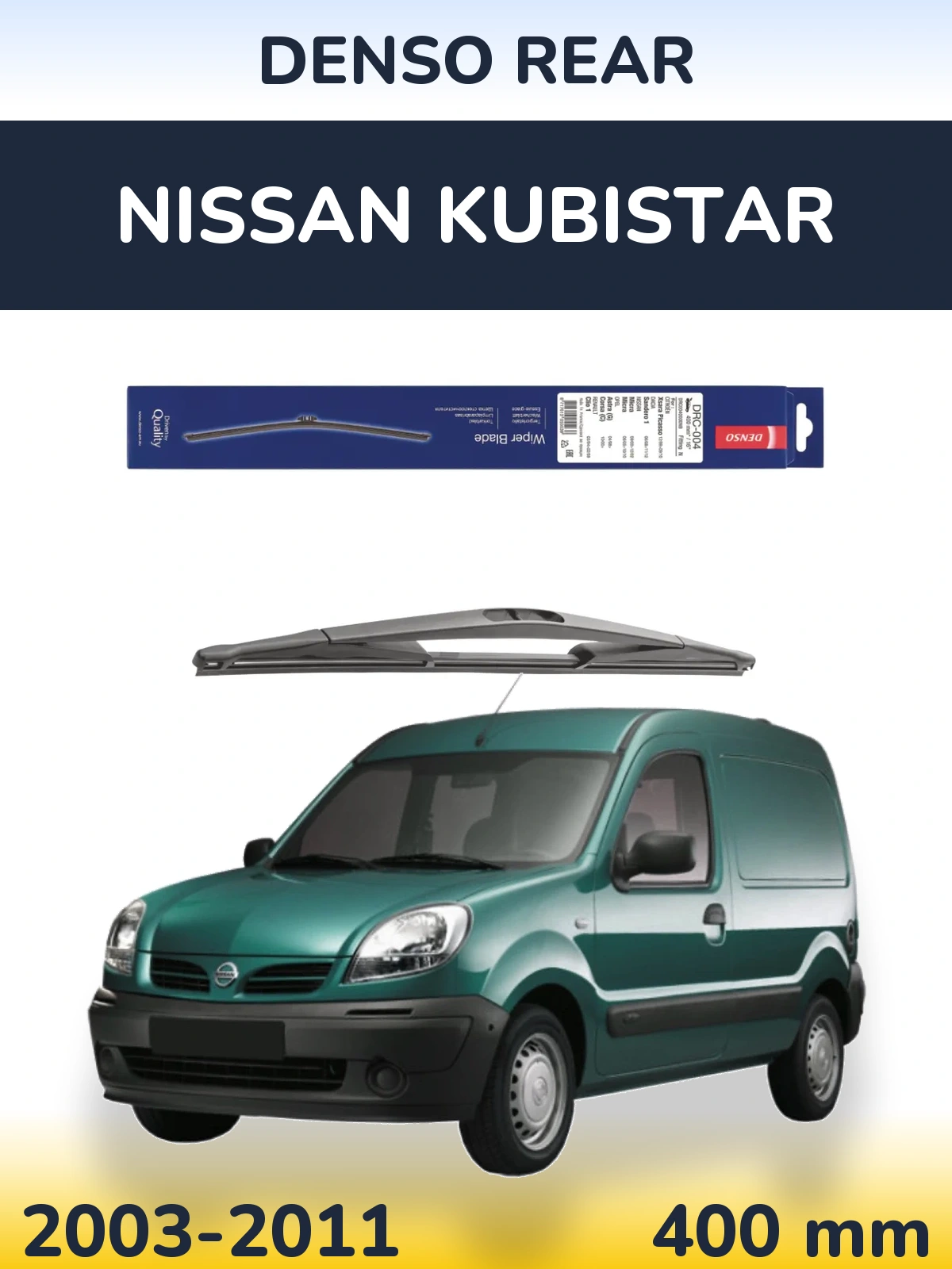 Rear wiper blade Denso Rear 400 mm for Nissan Kubistar 2003-2011