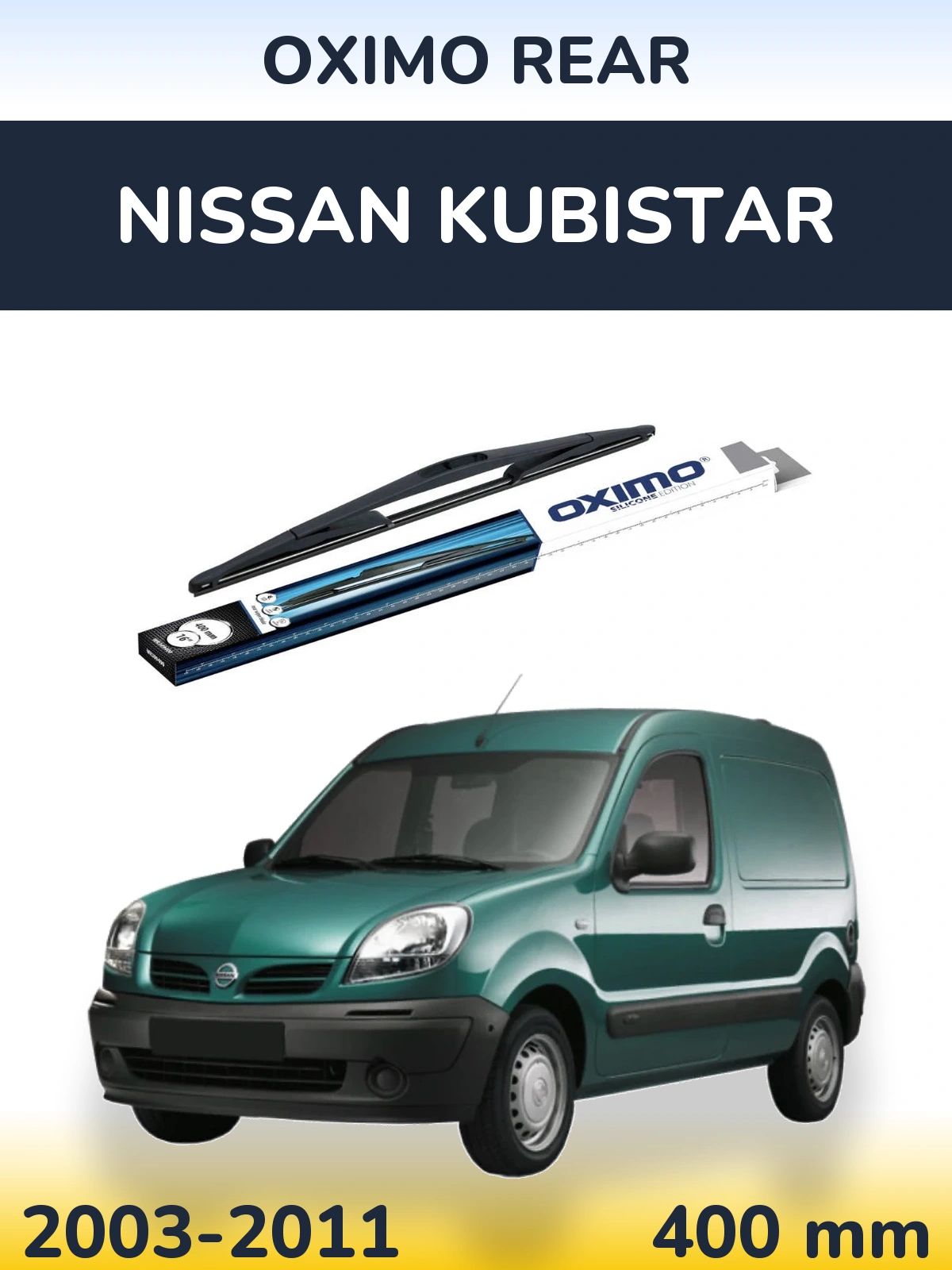 Задний дворник Oximo Rear 400 мм для Nissan Kubistar 2003-2011