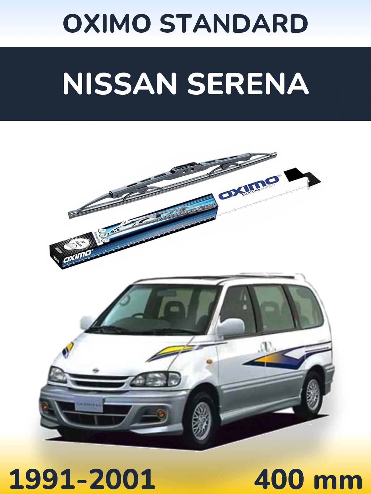 Rear wiper blade Oximo Standard 400 mm for Nissan Serena 1991-2001