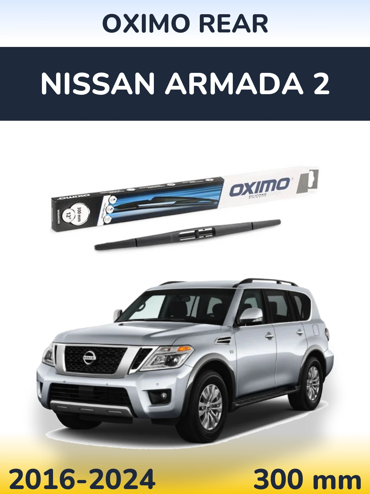 Rear wiper blade Oximo Rear 300 mm for Nissan Armada 2 2016-2024