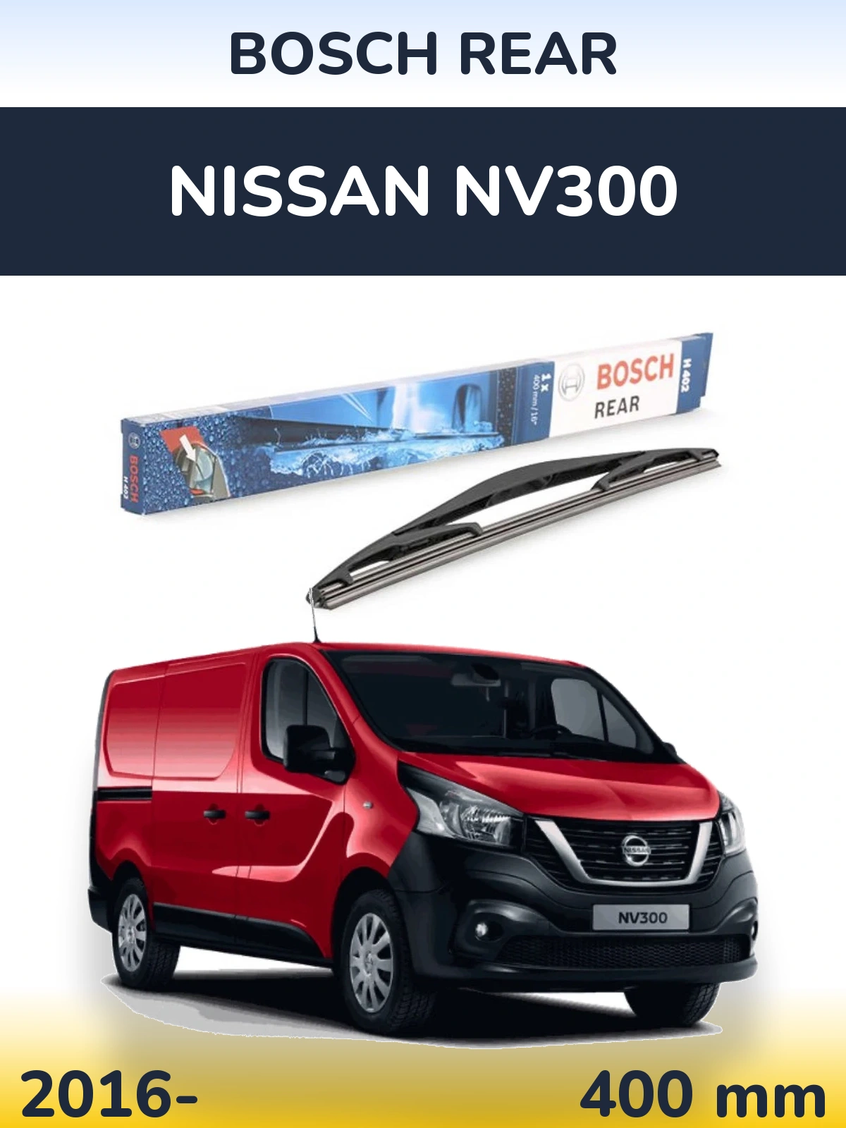 Задня щітка BOSCH Rear 400 мм для Nissan NV300 2016-2026