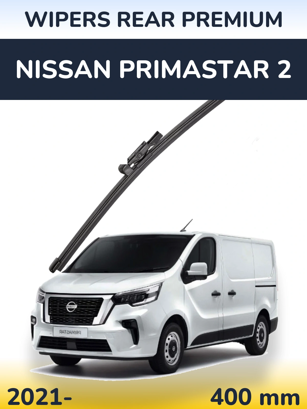 Задний дворник WIPERS REAR PREMIUM 400 мм для Nissan Primastar 2 2021-2026