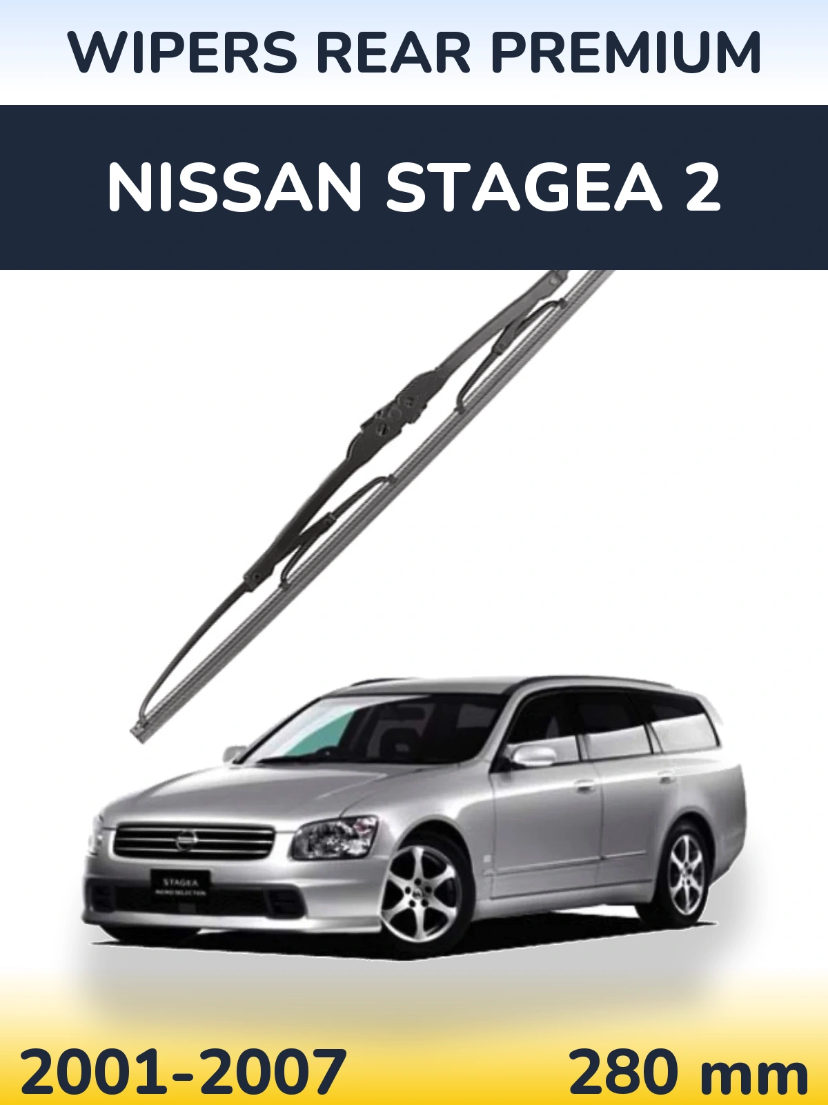 Rear wiper blade WIPERS REAR PREMIUM 280 mm for Nissan Stagea 2 2001-2007