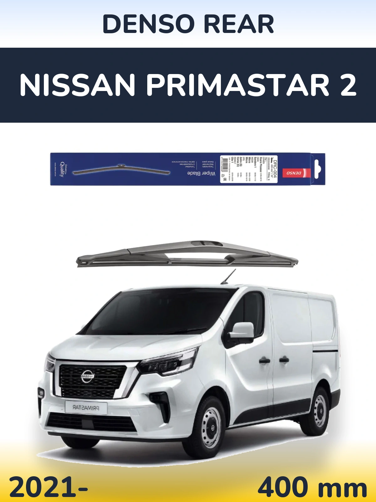 Rear wiper blade Denso Rear 400 mm for Nissan Primastar 2 2021-2026