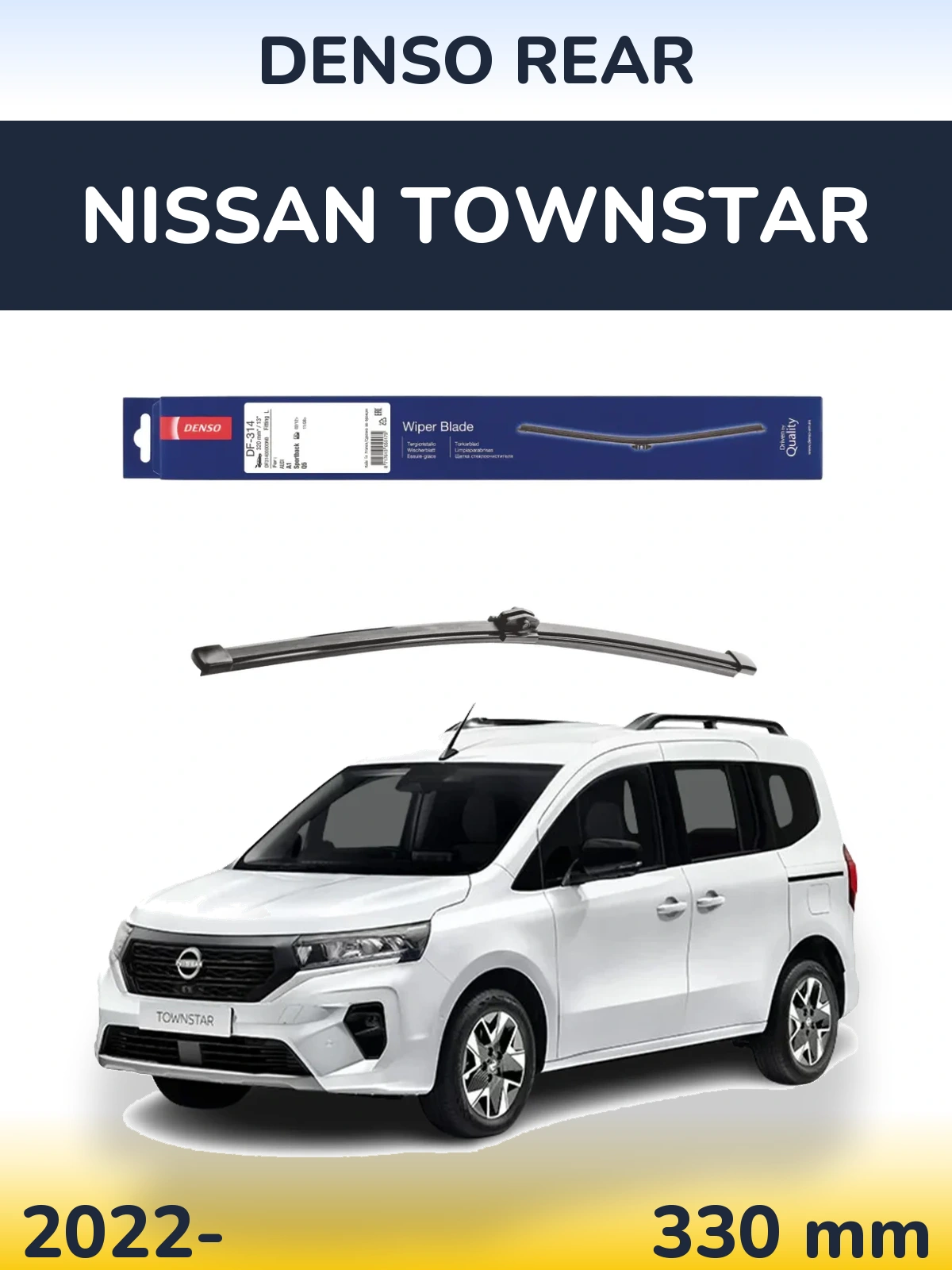 Rear wiper blade Denso Rear 320 mm for Nissan Townstar 2022-2026