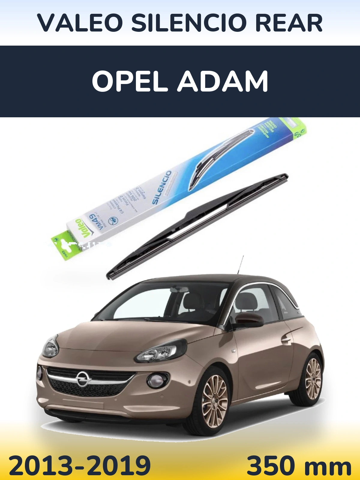 Задний дворник Valeo Silencio Rear 350 мм для Opel Adam 2013-2019