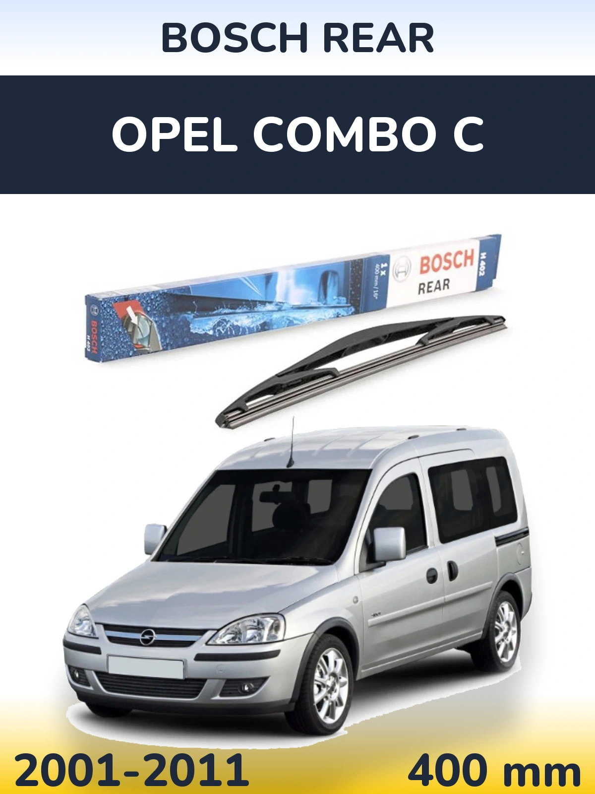 Задний дворник BOSCH Rear 400 мм для Opel Combo C 2001-2011