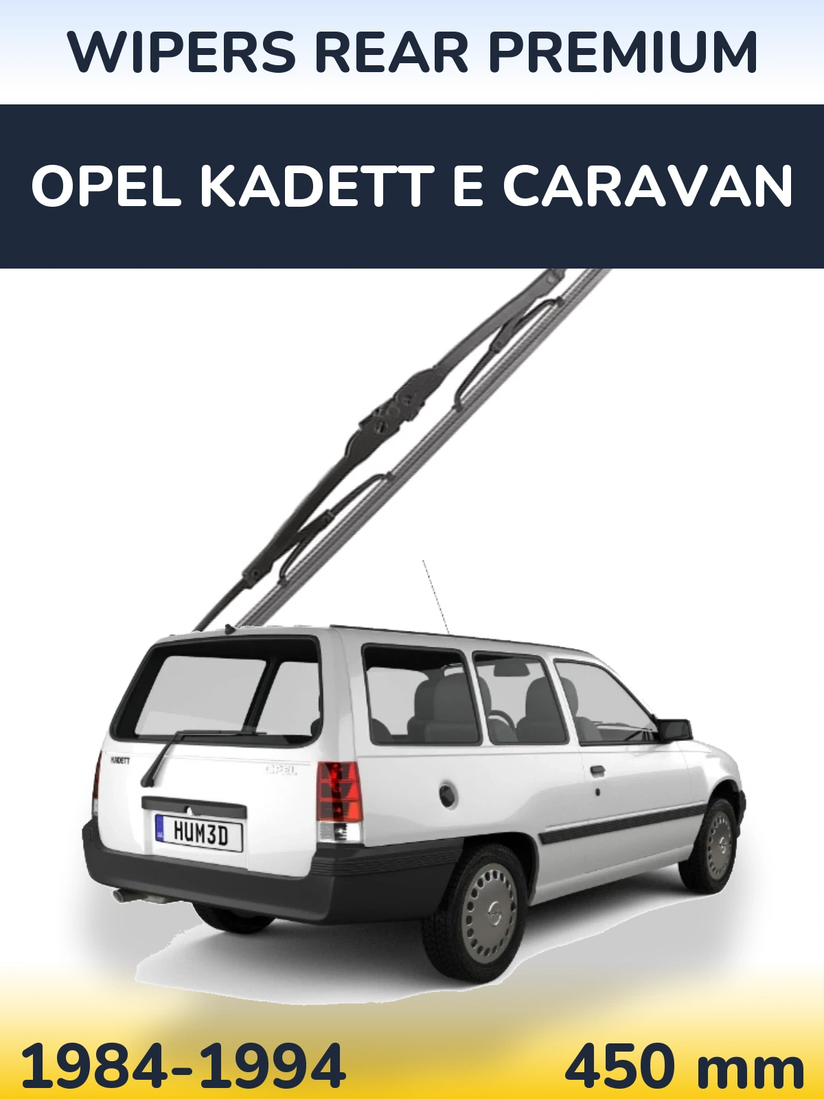 Rear wiper blade WIPERS REAR PREMIUM 450 mm for Opel Kadett E Caravan 1984-1994