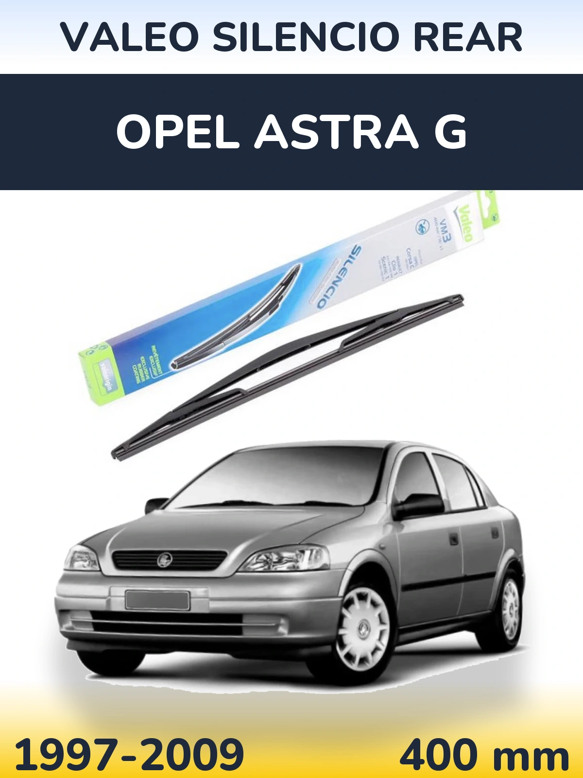 Rear wiper blade Valeo Silencio Rear 400 mm for Opel Astra G 1997-2009