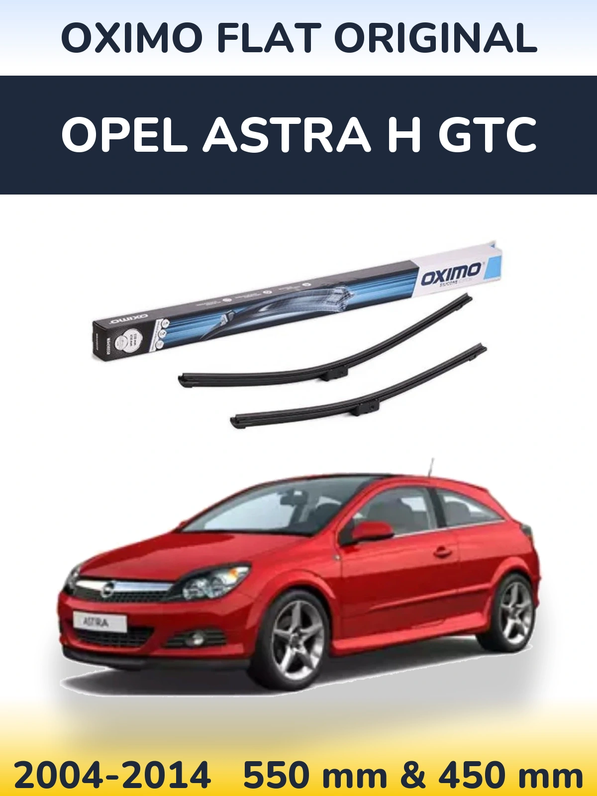 Комплект передних дворников Oximo Flat Original 550 & 450 мм для Opel Astra H GTC 2004-2014