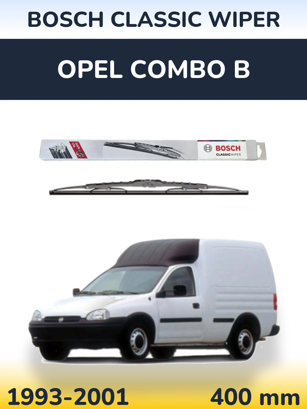Задний дворник BOSCH Classic Wiper 400 мм для Opel Combo B 1993-2001