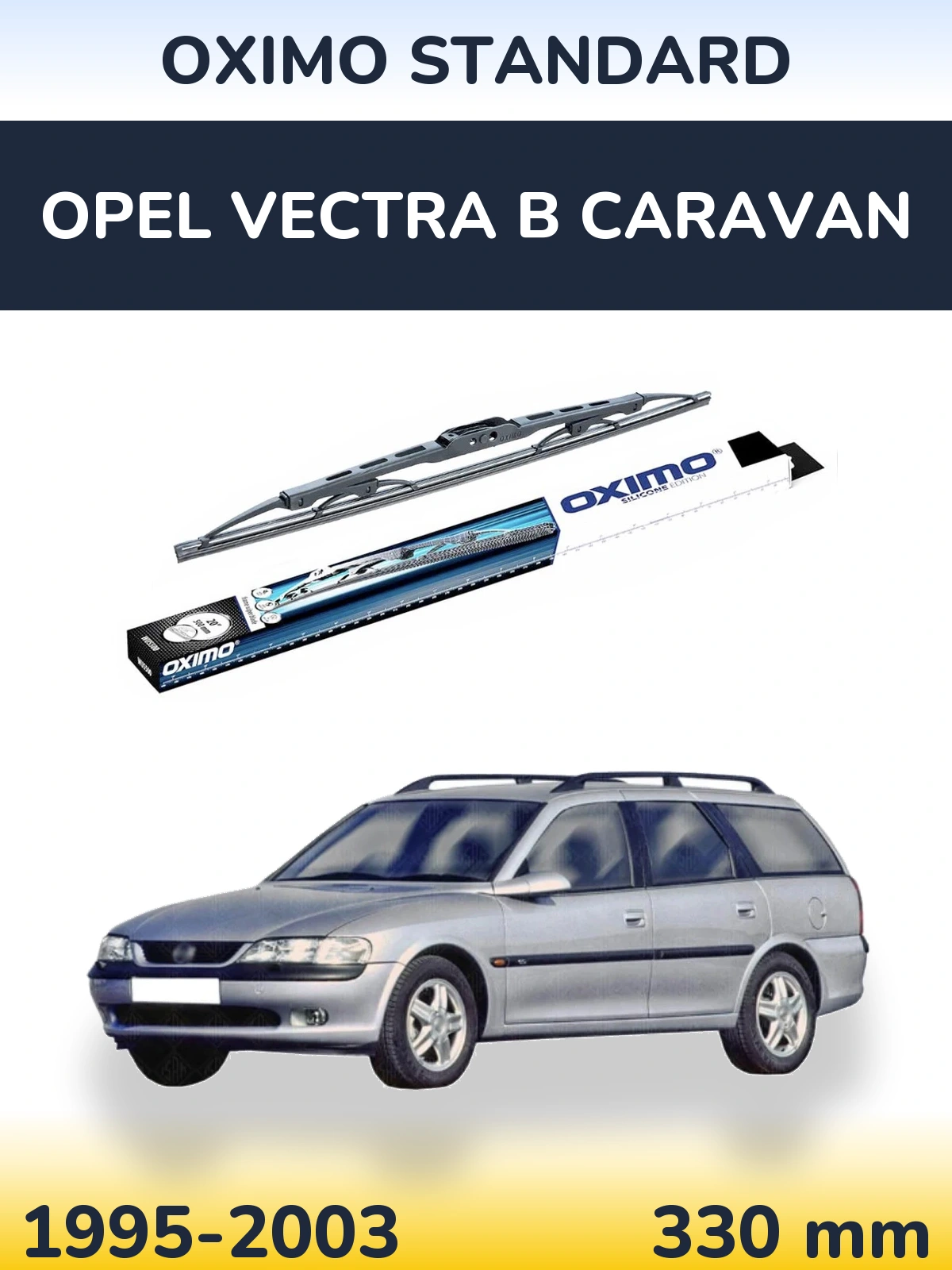 Rear wiper blade Oximo Standard 325 mm for Opel Vectra B Caravan 1995-2003
