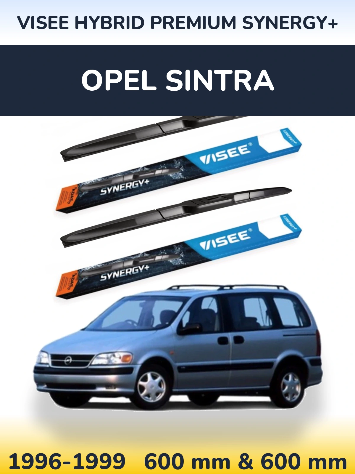 Комплект передних дворников VISEE HYBRID PREMIUM SYNERGY+ 600 & 600 мм для Opel Sintra 1996-1999