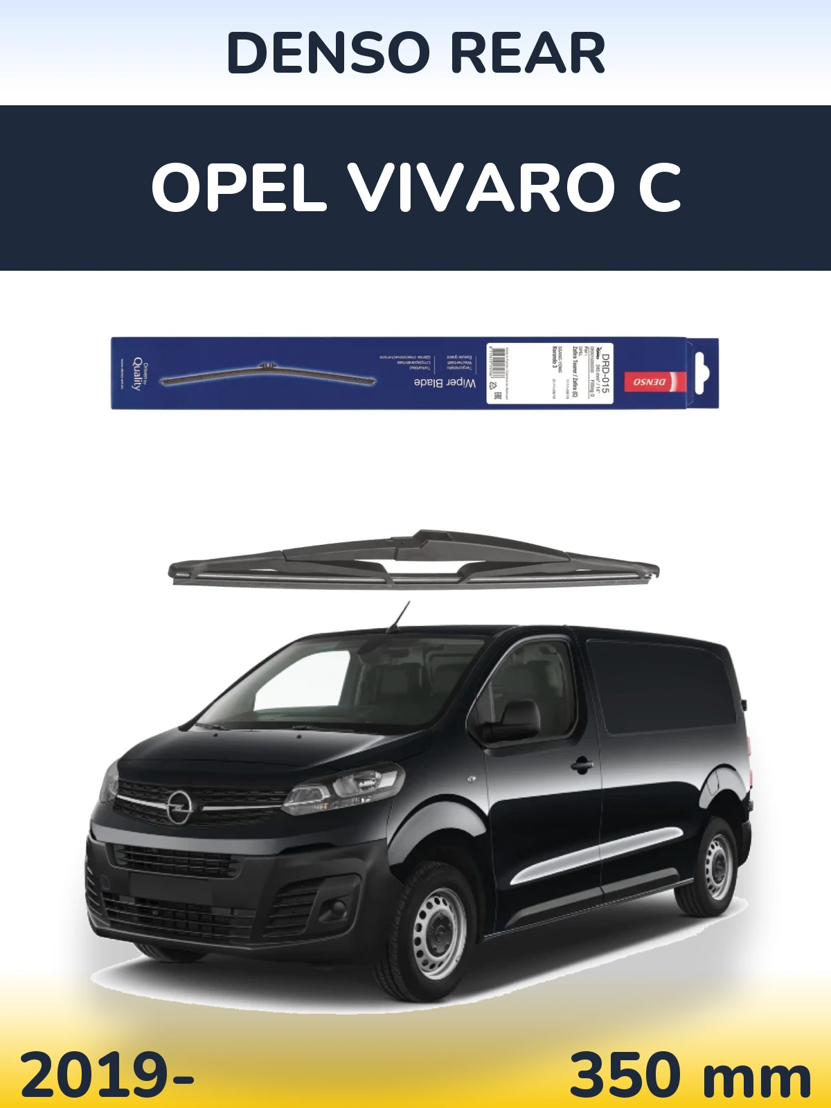 Rear wiper blade Denso Rear 350 mm for Opel Vivaro C 2019-2026