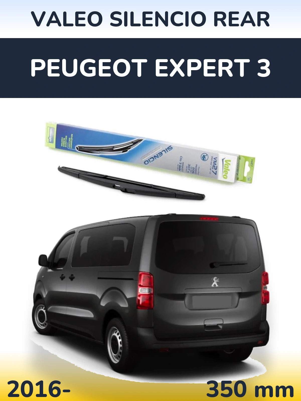Rear wiper blade Valeo Silencio Rear 350 mm for Peugeot Expert 3 2016-2026