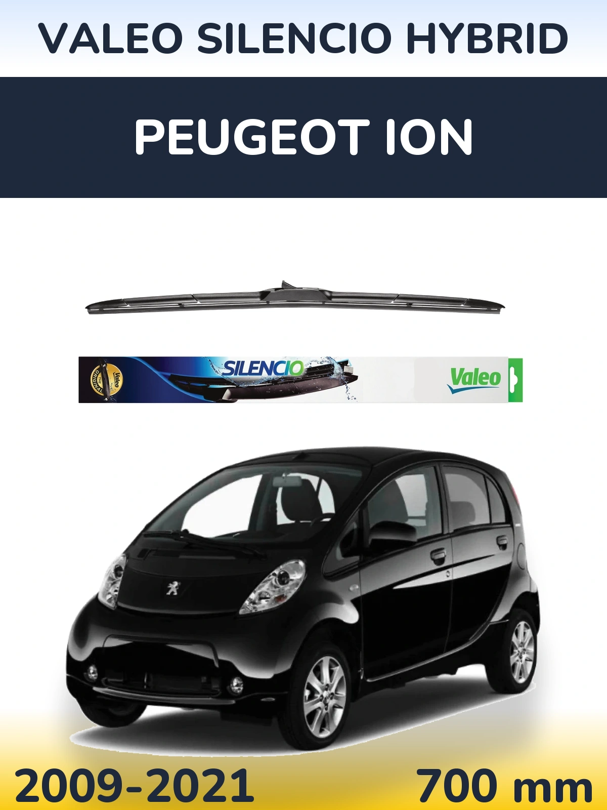 Передня щітка Valeo Silencio Hybrid 700 мм для Peugeot iOn 2009-2021