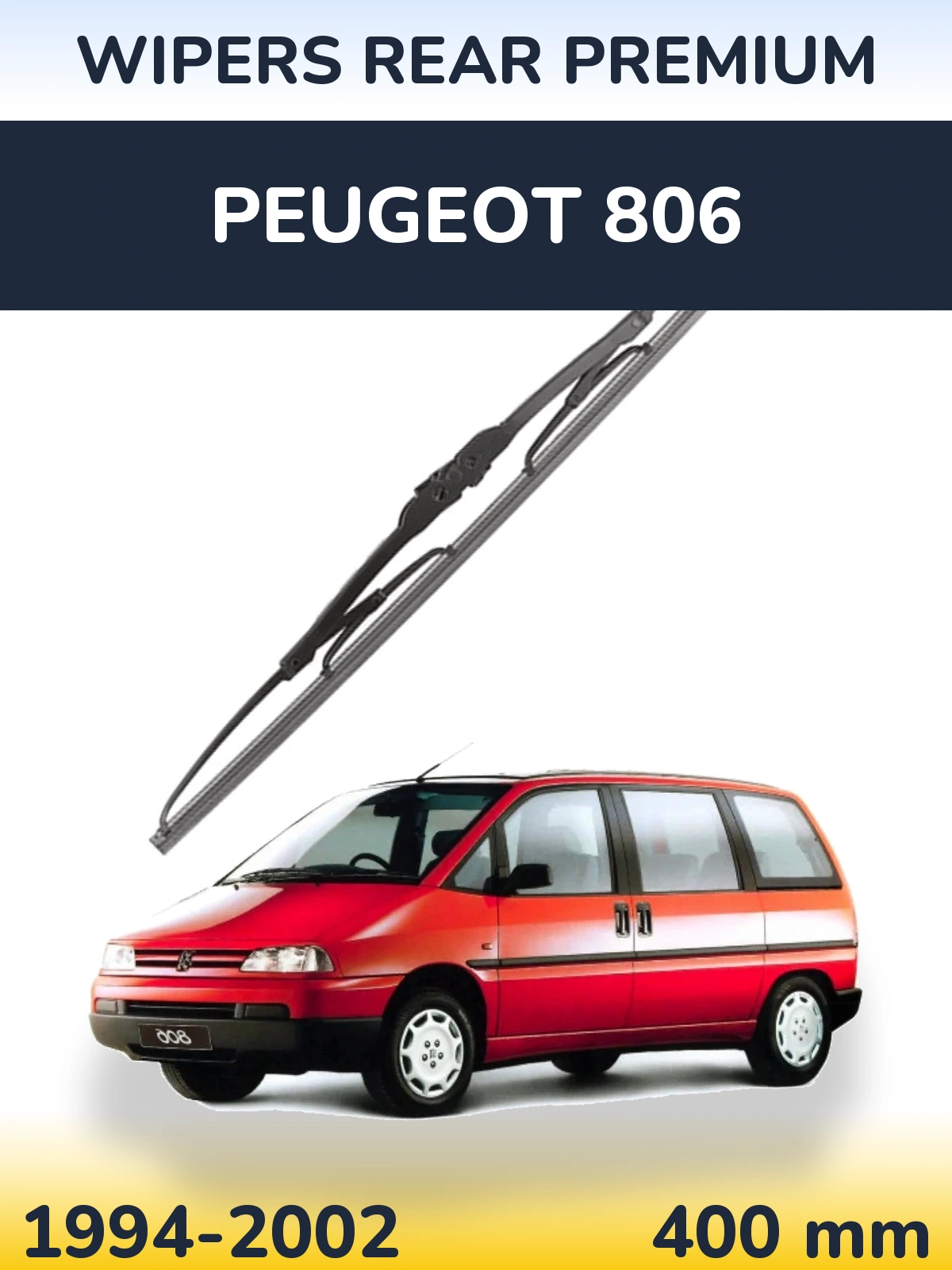 Rear wiper blade WIPERS REAR PREMIUM 400 mm for Peugeot 806 1994-2002