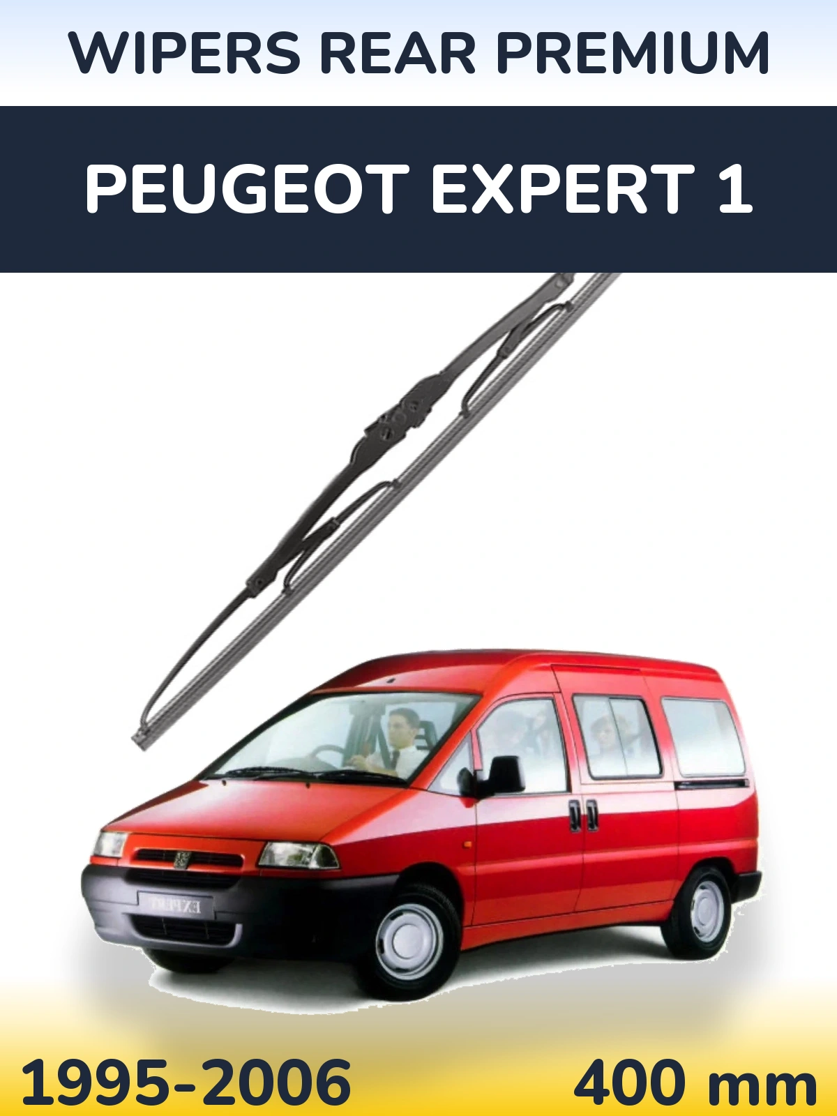 Rear wiper blade WIPERS REAR PREMIUM 400 mm for Peugeot Expert 1 1995-2006