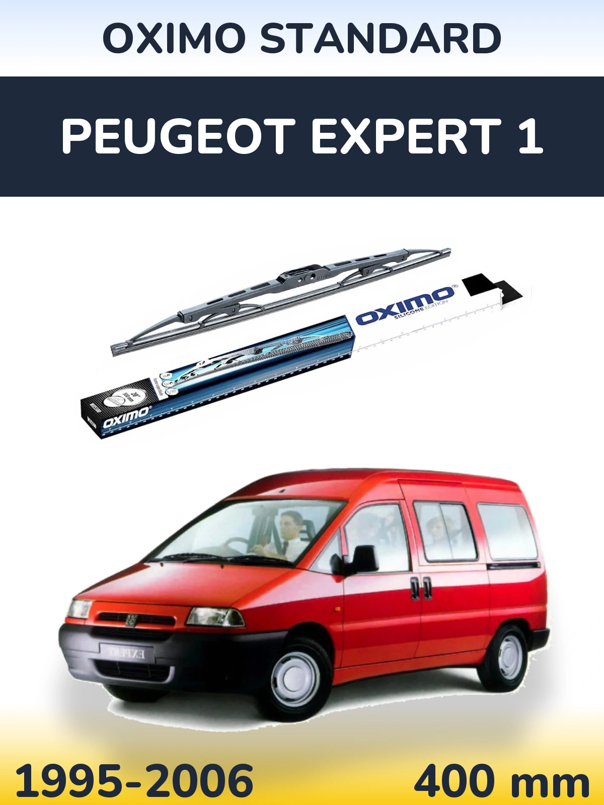 Rear wiper blade Oximo Standard 400 mm for Peugeot Expert 1 1995-2006