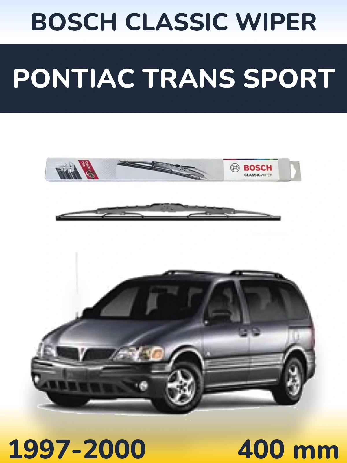 Rear wiper blade BOSCH Classic Wiper 400 mm for Pontiac Trans Sport 1997-2000