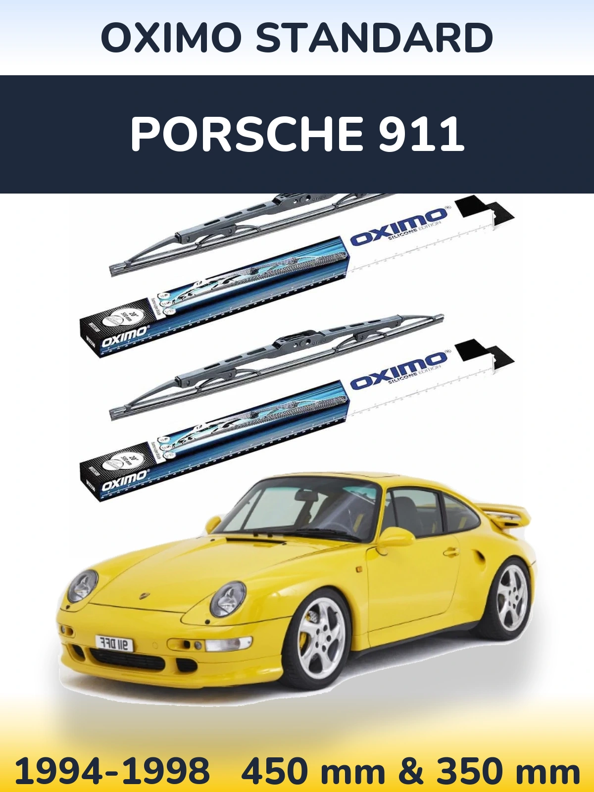 Комплект передних дворников Oximo Standard 450 & 350 мм для Porsche 911 1994-1998