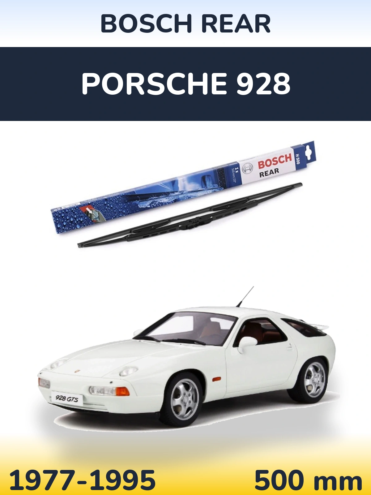 Rear wiper blade BOSCH Rear 500 mm for Porsche 928 1977-1995