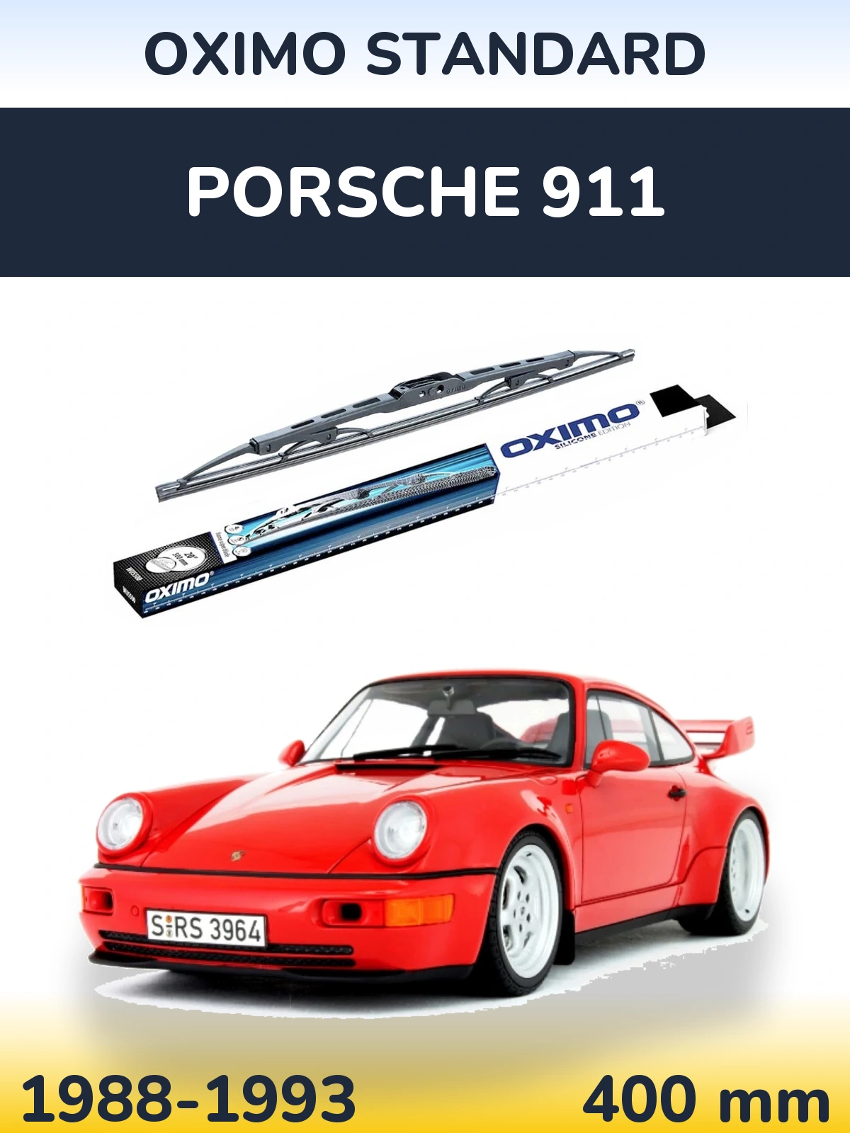 Rear wiper blade Oximo Standard 400 mm for Porsche 911 1988-1993