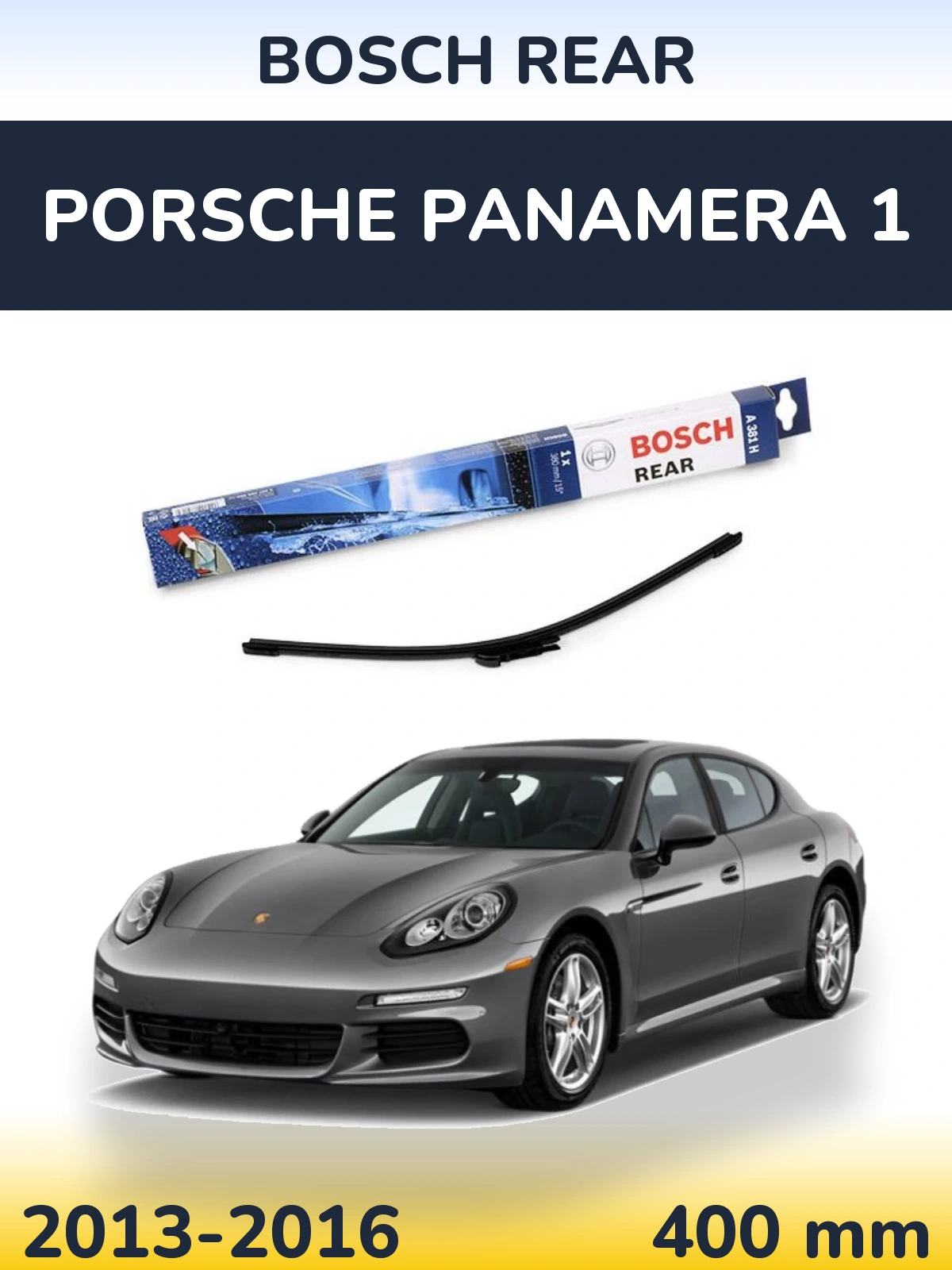 Rear wiper blade BOSCH Rear 380 mm for Porsche Panamera 1 2013-2016