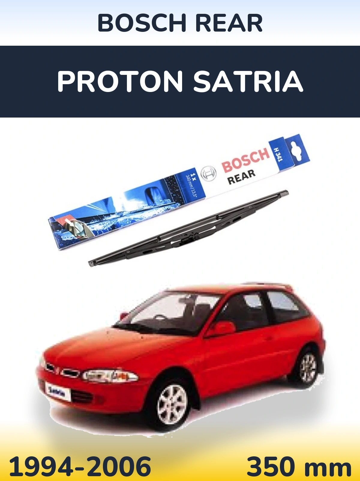 Rear wiper blade BOSCH Rear 340 mm for Proton Satria 1994-2006